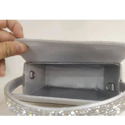 Small square bag butterfly luxury diamond-encrusted gift box bag single shoulder cross-body portable women's bag