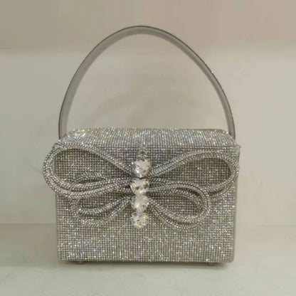 Small square bag butterfly luxury diamond-encrusted gift box bag single shoulder cross-body portable women's bag