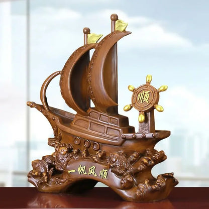 Smooth Lucky Sailing Ornaments Desk Decor Living Room TV Cabinet Furnishings Opening Housewarming Miniatures Gifts