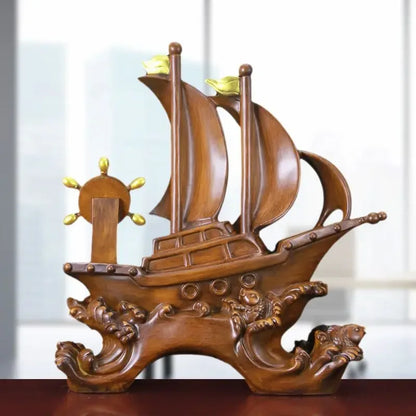 Smooth Lucky Sailing Ornaments Desk Decor Living Room TV Cabinet Furnishings Opening Housewarming Miniatures Gifts
