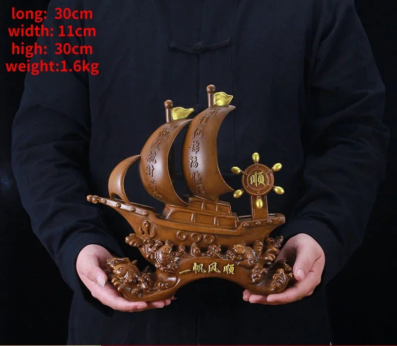 Smooth Lucky Sailing Ornaments Desk Decor Living Room TV Cabinet Furnishings Opening Housewarming Miniatures Gifts
