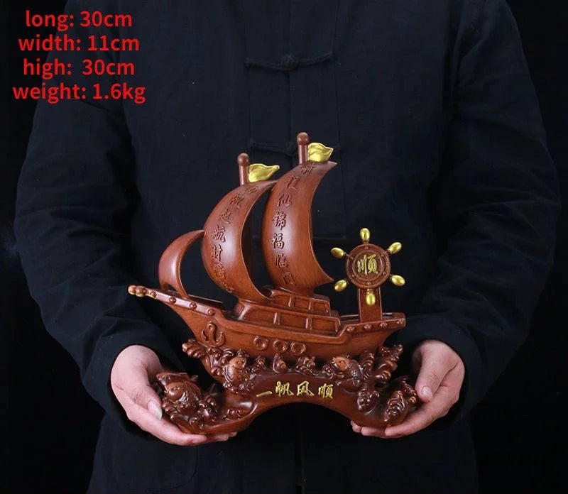 Smooth Lucky Sailing Ornaments Desk Decor Living Room TV Cabinet Furnishings Opening Housewarming Miniatures Gifts