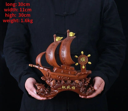 Smooth Lucky Sailing Ornaments Desk Decor Living Room TV Cabinet Furnishings Opening Housewarming Miniatures Gifts