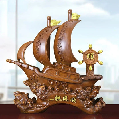 Smooth Lucky Sailing Ornaments Desk Decor Living Room TV Cabinet Furnishings Opening Housewarming Miniatures Gifts
