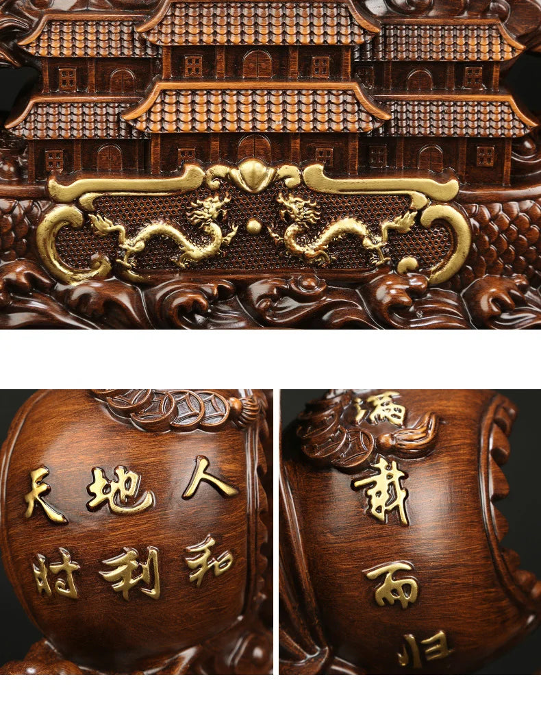 Smooth sailing dragon boat sailboat decoration，Resin Crafts，Home Living Room Office Lucky Statue, Housewarming dragon boat gift