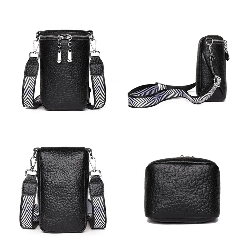 Soft Cow Leather Girl Phone Messenger Bag High Quality Genuine Leather Shoulder Crossbody Bag For Women 2022 Mini Ladies Handbag