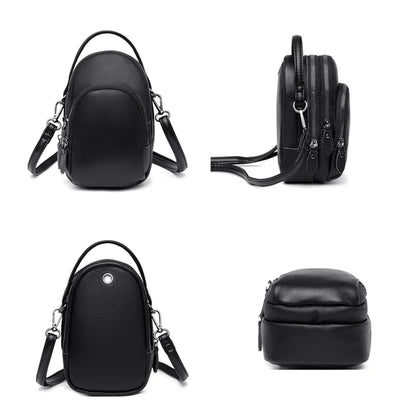 Soft Cowhide Bag For Women Designer Three Layers Of Large Capacity Ladies Handbag Fashion Genuine Leather Shoulder Crossbody Bag