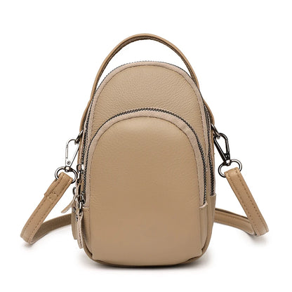 Soft Cowhide Bag For Women Designer Three Layers Of Large Capacity Ladies Handbag Fashion Genuine Leather Shoulder Crossbody Bag