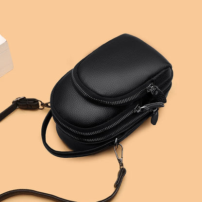 Soft Cowhide Bag For Women Designer Three Layers Of Large Capacity Ladies Handbag Fashion Genuine Leather Shoulder Crossbody Bag