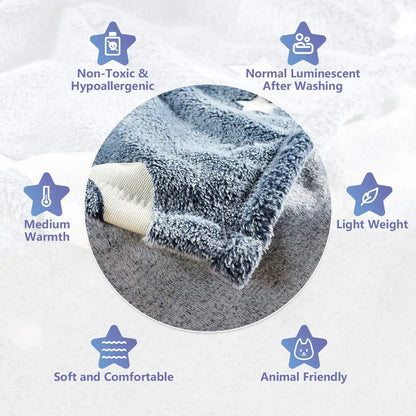 Soft Fleece Blanket Luminous Warm Flannel Blankets Glow In The Dark Stars Moon Print Sheet Sofa Bedspread Leisure Coverings Gift