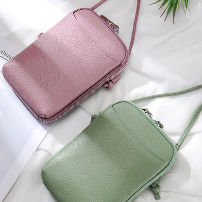 Soft Leather Cell Phone Purse Women Mini Flap Bags Simple Shoulder Bag Large Capacity Lady Crossbody Bag Designer Clutch Purse