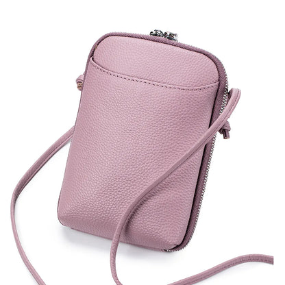 Soft Leather Cell Phone Purse Women Mini Flap Bags Simple Shoulder Bag Large Capacity Lady Crossbody Bag Designer Clutch Purse
