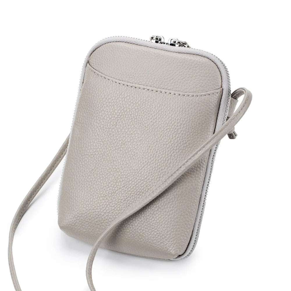 Soft Leather Cell Phone Purse Women Mini Flap Bags Simple Shoulder Bag Large Capacity Lady Crossbody Bag Designer Clutch Purse