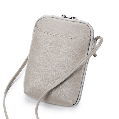 Soft Leather Cell Phone Purse Women Mini Flap Bags Simple Shoulder Bag Large Capacity Lady Crossbody Bag Designer Clutch Purse