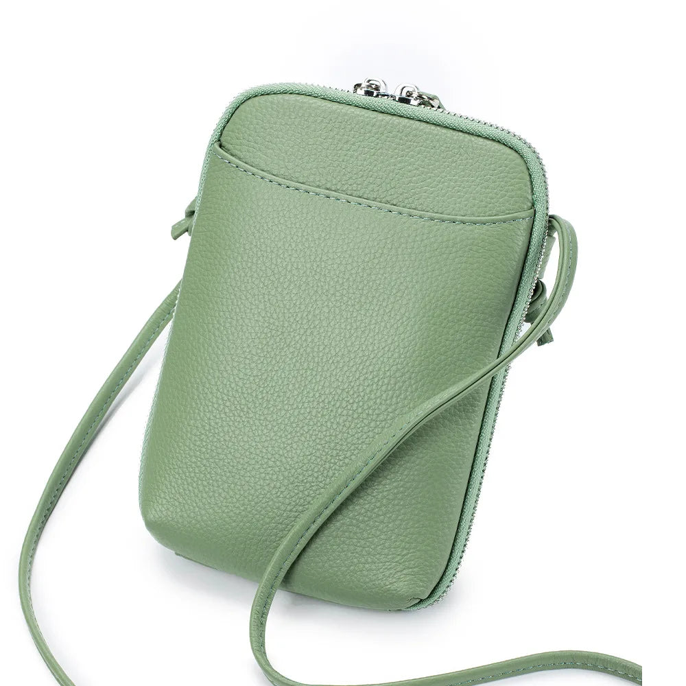 Soft Leather Cell Phone Purse Women Mini Flap Bags Simple Shoulder Bag Large Capacity Lady Crossbody Bag Designer Clutch Purse