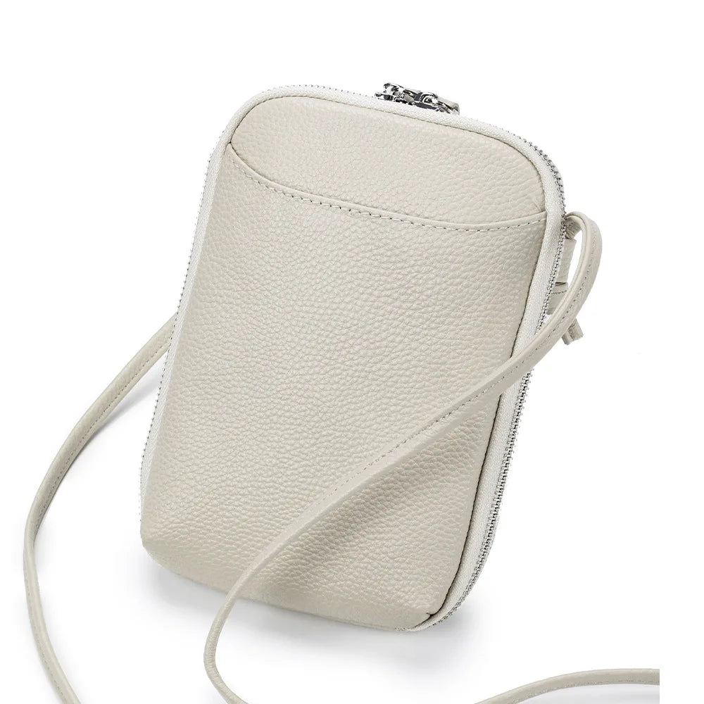 Soft Leather Cell Phone Purse Women Mini Flap Bags Simple Shoulder Bag Large Capacity Lady Crossbody Bag Designer Clutch Purse