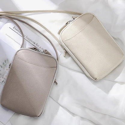 Soft Leather Cell Phone Purse Women Mini Flap Bags Simple Shoulder Bag Large Capacity Lady Crossbody Bag Designer Clutch Purse