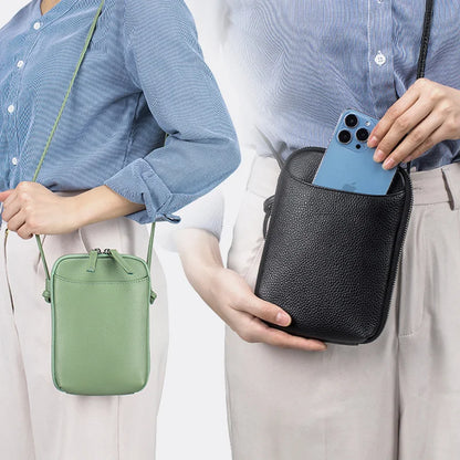 Soft Leather Cell Phone Purse Women Mini Flap Bags Simple Shoulder Bag Large Capacity Lady Crossbody Bag Designer Clutch Purse