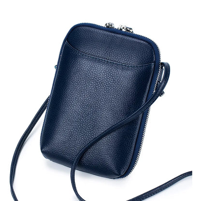 Soft Leather Cell Phone Purse Women Mini Flap Bags Simple Shoulder Bag Large Capacity Lady Crossbody Bag Designer Clutch Purse