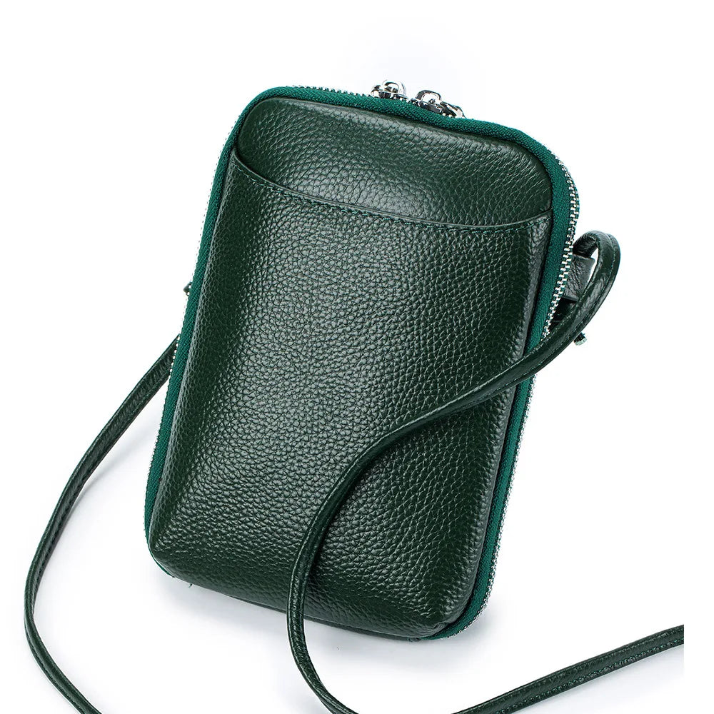 Soft Leather Cell Phone Purse Women Mini Flap Bags Simple Shoulder Bag Large Capacity Lady Crossbody Bag Designer Clutch Purse