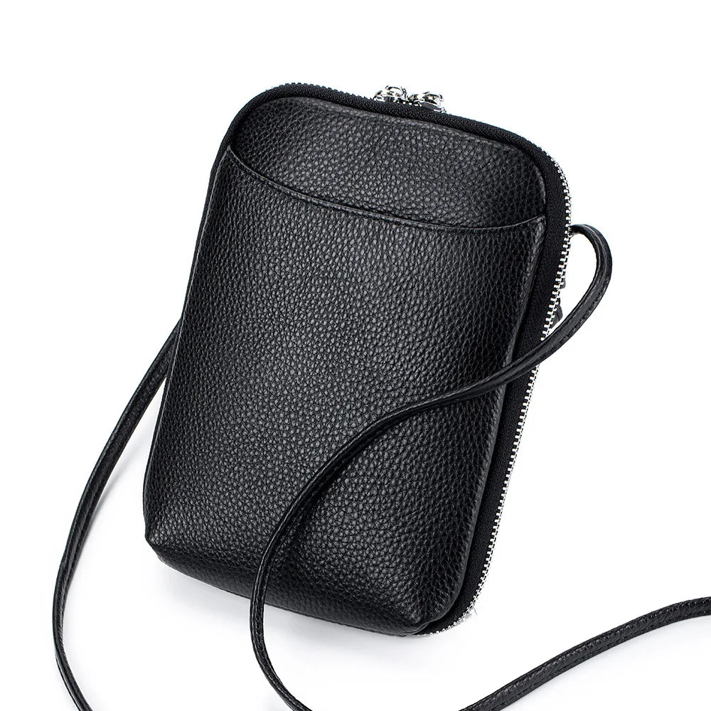 Soft Leather Cell Phone Purse Women Mini Flap Bags Simple Shoulder Bag Large Capacity Lady Crossbody Bag Designer Clutch Purse