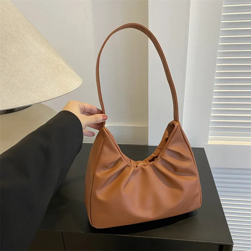 Soft Leather Large Capacity Fashionable Shoulder 2024 New Retro Korean Style Tote Bag Women Bag Designer Bags Luxury