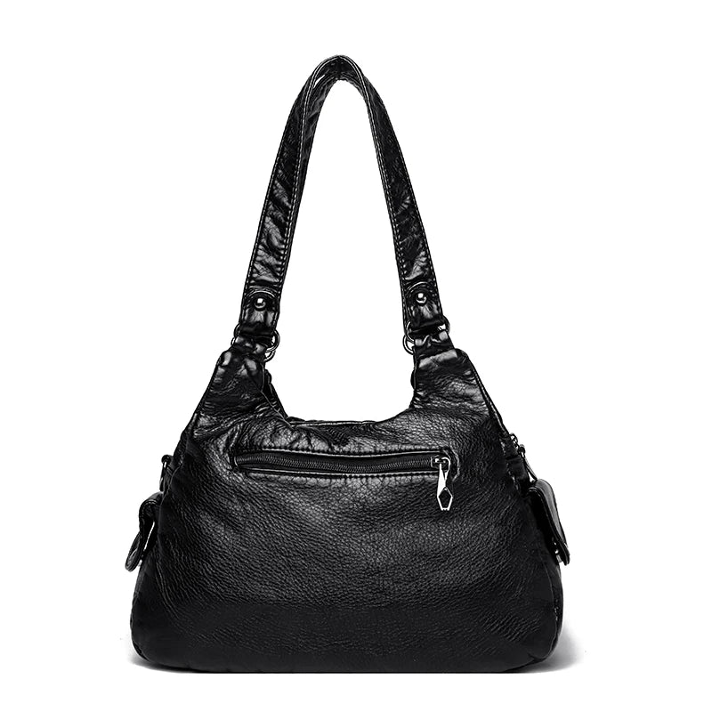 Soft Leather Luxury Handbags Women New Casual Tote Bag Designer Ladies Large Shoulder Crossbody Handbag Sac for Female Patchwork