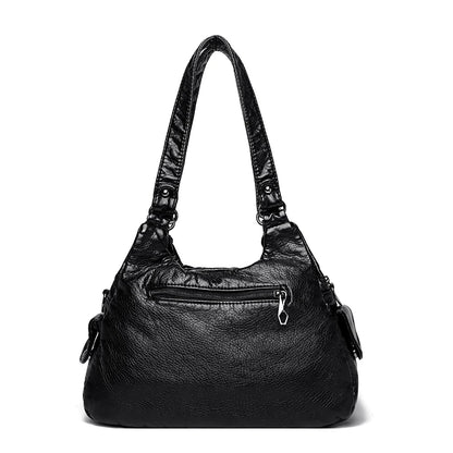 Soft Leather Luxury Handbags Women New Casual Tote Bag Designer Ladies Large Shoulder Crossbody Handbag Sac for Female Patchwork