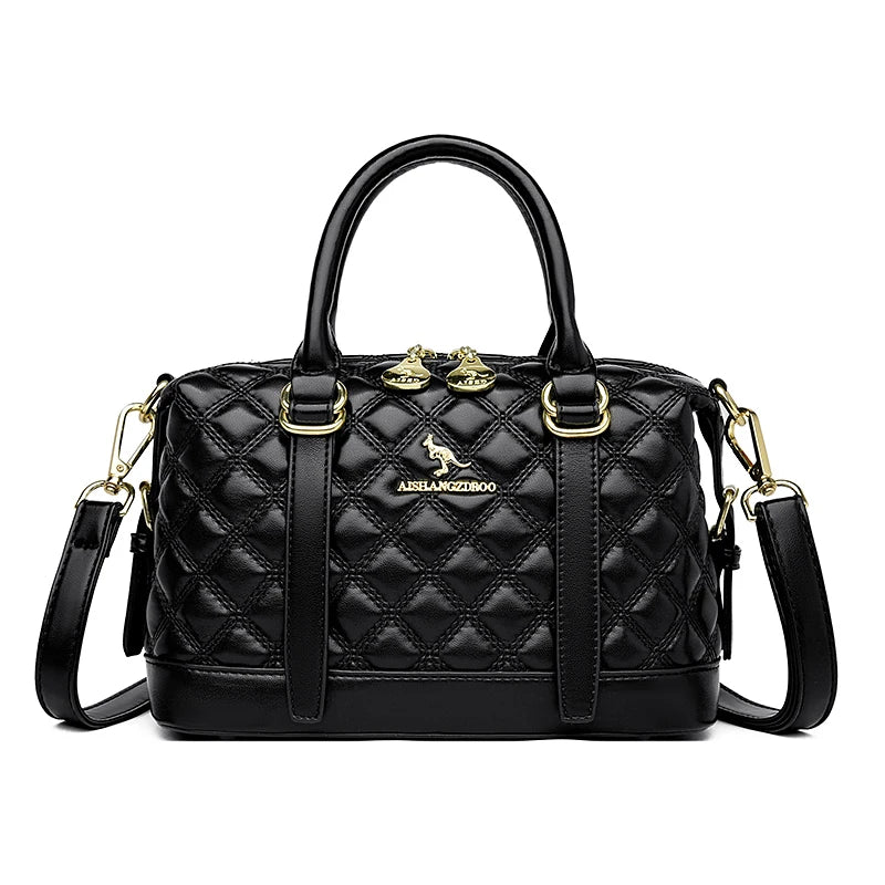 Soft Leather Luxury Handbags Women New Casual Tote Bag Designer Ladies Large Shoulder Crossbody Handbag Sac for Female Patchwork