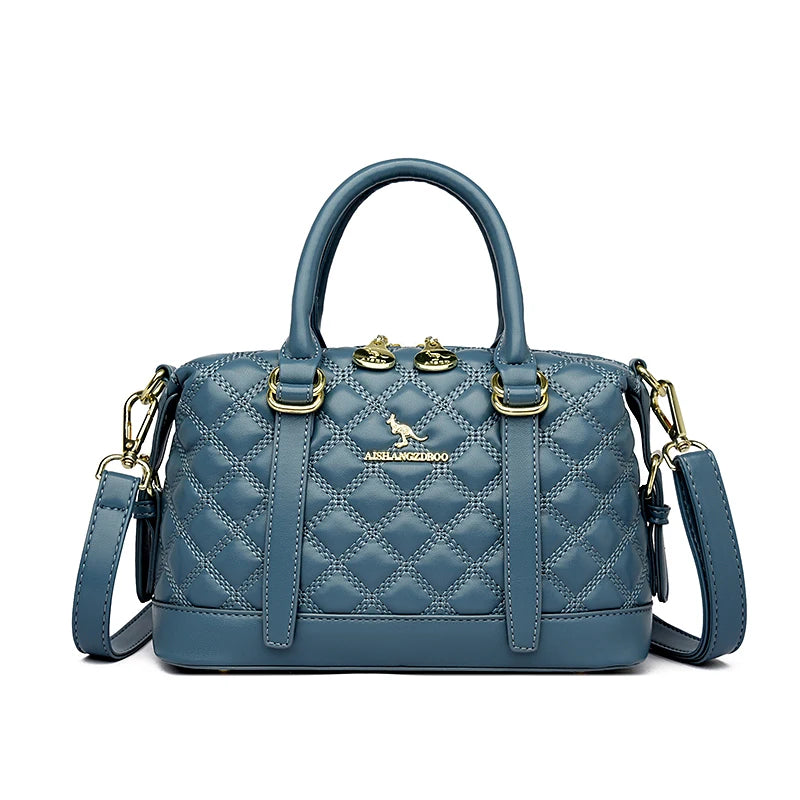Soft Leather Luxury Handbags Women New Casual Tote Bag Designer Ladies Large Shoulder Crossbody Handbag Sac for Female Patchwork