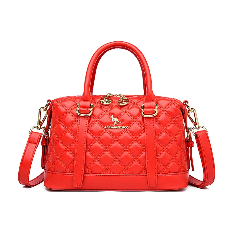 Soft Leather Luxury Handbags Women New Casual Tote Bag Designer Ladies Large Shoulder Crossbody Handbag Sac for Female Patchwork