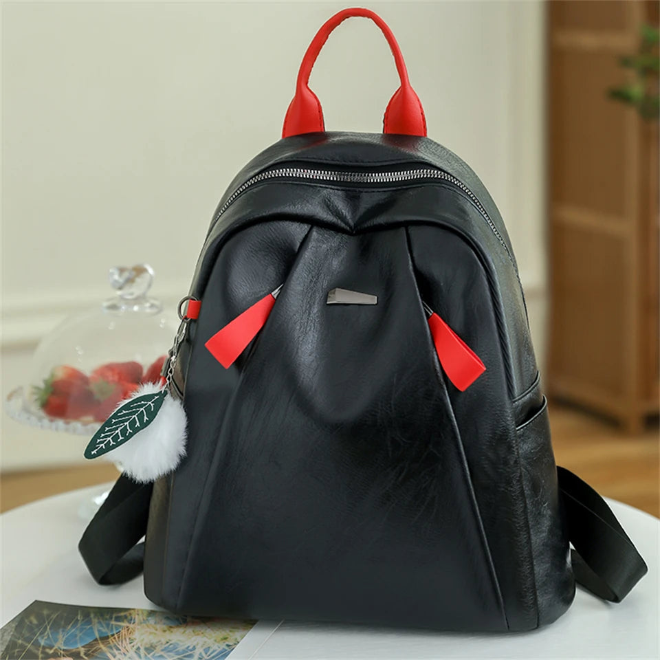 Soft Leather Luxury Women Backpack Large Capacity Bookbags for Teen Girl High Quality Female Rucksack Mochilas Casual Travel Bag