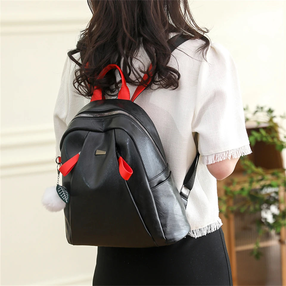 Soft Leather Luxury Women Backpack Large Capacity Bookbags for Teen Girl High Quality Female Rucksack Mochilas Casual Travel Bag