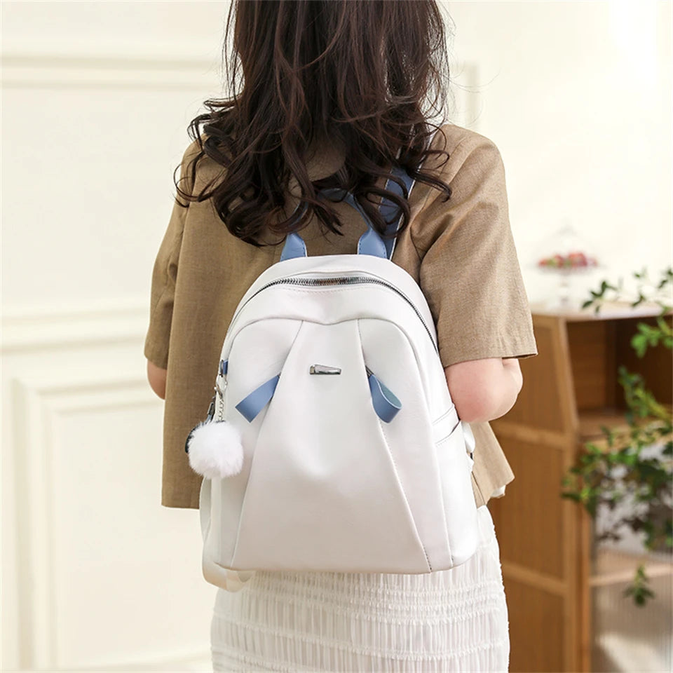 Soft Leather Luxury Women Backpack Large Capacity Bookbags for Teen Girl High Quality Female Rucksack Mochilas Casual Travel Bag