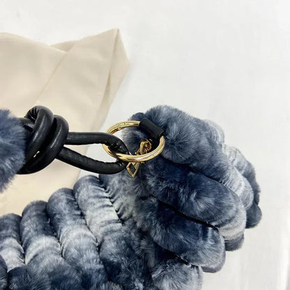 Soft Plush Shoulder Bags For Women 2022 Winter New Designer Purses And Handbags Luxury Underarm Hobo Tote Large Capacity Fur Bag