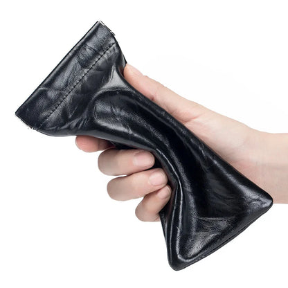 Soft Sunglasses Case Squeeze Top Leather Glasses Lightweight Spring Storage Eyeglass Pouch Holder