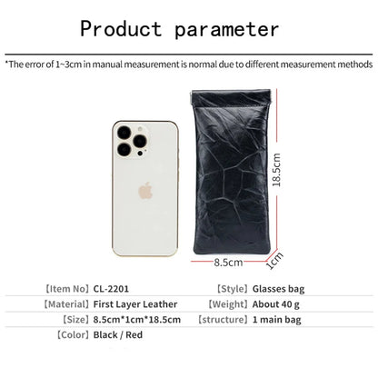 Soft Sunglasses Case Squeeze Top Leather Glasses Lightweight Spring Storage Eyeglass Pouch Holder