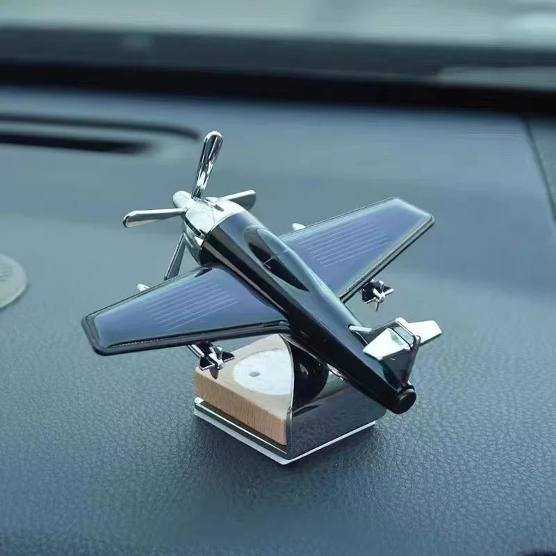 Solar Energy Rotate Helicopter Car Ornaments Aromatherapy Decor
