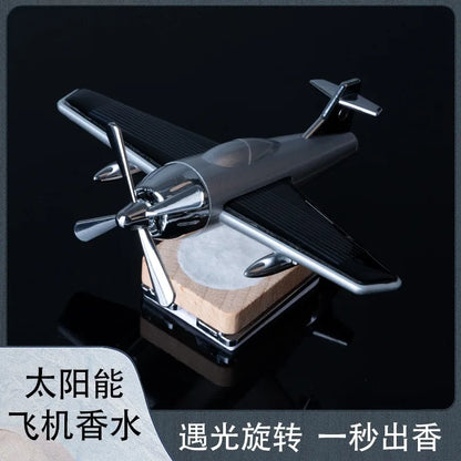 Solar Energy Rotate Helicopter Car Ornaments Aromatherapy Decor