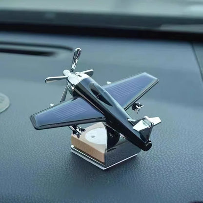 Solar Energy Rotate Helicopter Car Ornaments Aromatherapy Decor
