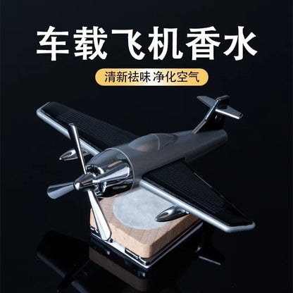 Solar Energy Rotate Helicopter Car Ornaments Aromatherapy Decor