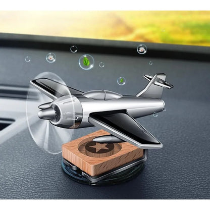 Solar Energy Rotate Helicopter Car Ornaments Aromatherapy Decor