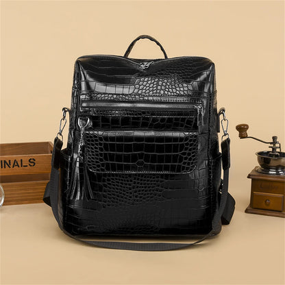 Solid Backpack Large Capacity Shoulder Bags Luxury Designer Travel Bag Soft Leather Large Capacity School Bags for Teenage Girls