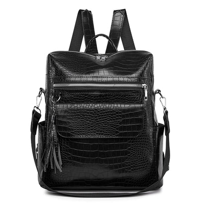 Solid Backpack Large Capacity Shoulder Bags Luxury Designer Travel Bag Soft Leather Large Capacity School Bags for Teenage Girls