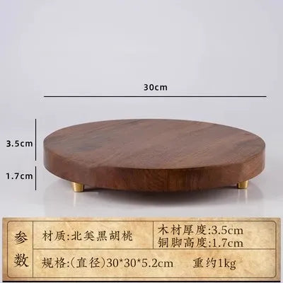 Solid Black Walnut Wooden Base, Vase, Buddha Statue, Tea Set, Decoration Crafts