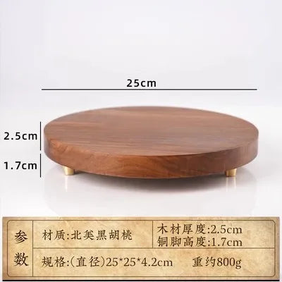 Solid Black Walnut Wooden Base, Vase, Buddha Statue, Tea Set, Decoration Crafts