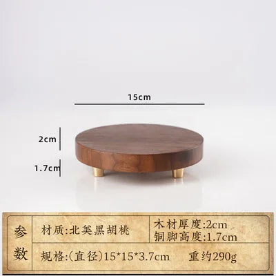 Solid Black Walnut Wooden Base, Vase, Buddha Statue, Tea Set, Decoration Crafts