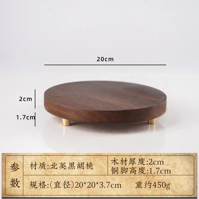 Solid Black Walnut Wooden Base, Vase, Buddha Statue, Tea Set, Decoration Crafts