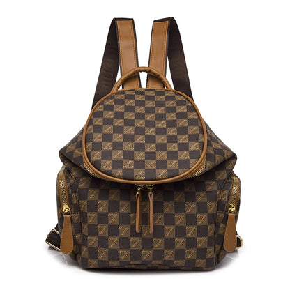 Solid Color Backpacks Purses 2022 PU Leather Female Large Capacity Rucksack Mochilas High Quality Ladies Bookbags for Teen Girls