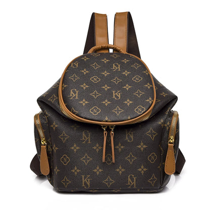 Solid Color Backpacks Purses 2022 PU Leather Female Large Capacity Rucksack Mochilas High Quality Ladies Bookbags for Teen Girls